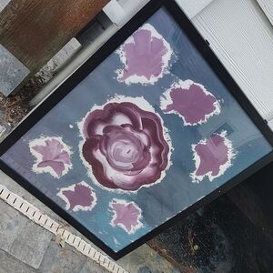 Abstract Floral Art in Black Frame